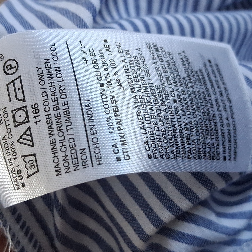 Old Navy NWT Blue White Stripe Cotton Long Sleeve Maxi Shirt Dress Size 3X - Picture 8 of 9